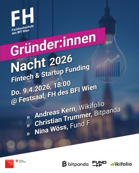 Keyvisual zur Gründer:innen Nacht 2026 - Fintech & Startup Funding