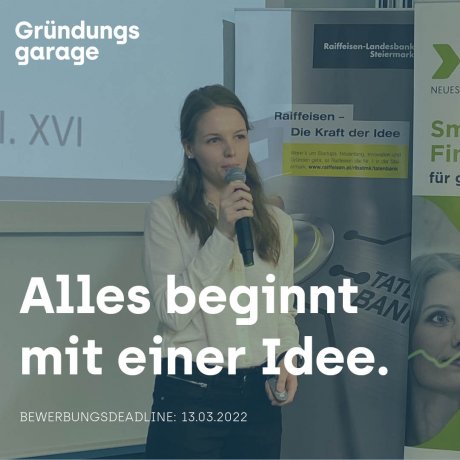 Gründungsgarage Bewerbung Volume XVIII